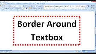 How to Add Border Around Text Box - MS Word