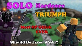 SOLO HARDCORE TRIUMPH, Most OP GLITCH EVER || Tower Defense Simulator