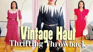 Amazing Vintage Haul | Thrifting Throwback | Styling Thrift Haul | Model Image