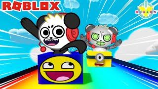 Ride a Box Down Stuff in ROBLOX Let’s Play ! Combo Panda Vs  Robo Combo