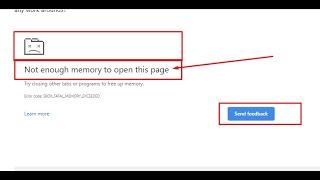 How to fix not enough memory to open this page” error in Google Chrome FIX