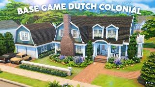 Base Game Dutch Colonial // The Sims 4 Speed Build