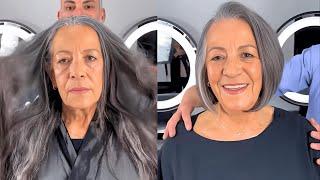 Mind Blowing Hair Transformations |  AMAZING HAIRCUT  ANTI AGE Short