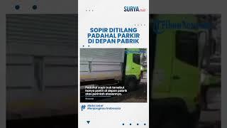 Polantas Bikin Heboh! Tilang Sopir Truk yang Lagi Parkir di Pabrik Cikarang