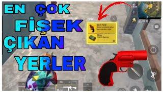 EN ÇOK İŞARET FİŞEĞİ ÇIKAN YERLER (YENİ) PUBG MOBİLE LİTE