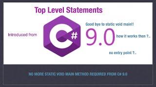 No more static void main method in C# | Top Level Statement