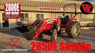 Massey Ferguson 2850E Synchro Shuttle (48.8 Engine HP) Compact Utility Tractor FLx2813 Loader