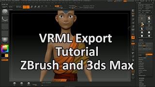 Exporting ZBrush File to 3ds Max + Polycount Reduction + Export as VRML for CAVE