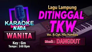 Ditinggal TKW Karaoke Nada Wanita / Cewek | Lagu Lampung Voc. & Cipt. Hila Hambala