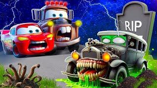 Big & Small:McQueen and Mater VS Big Loader ZOMBIE slime Nightmare Zombie Apocalypse in BeamNG.drive