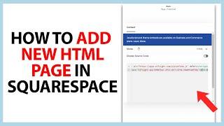 How to Add New HTML Page in Squarespace in 2024