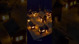 winter village miniature making #shorts #christmas #winter #diy #craft #snow