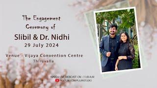 SLIBIL & Dr.NIDHI |ENGAGEMENT | 29.07.2024 | 11:00 AM | PULARI STUDIO