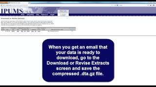 IPUMS: Format Data Extract Tutorial