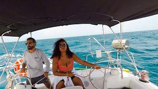 Novice Sailing Couple on Their DIY Sailboat | Exploring Culebrita | 45