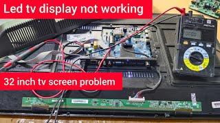 32 inch Led tv display problem| Tv repair prectical | Led tv screen problem