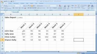 Excel Formatting Tip 7 - Angle Cells Diagonally in Excel Make Better Looking Reports and Tables