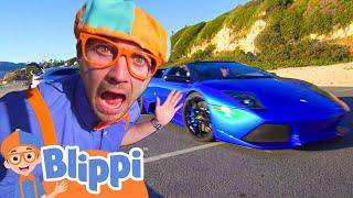 Blippi Drives a SPORTS CAR! ️| Learning & Racing | Educational Vehicle Videos For Kids