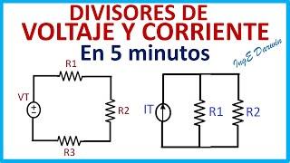 Divisores de VOLTAJE y CORRIENTE - Resumen claro y preciso | Clase 2