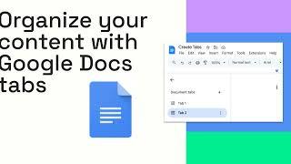 Google Docs Tabs   Organize Your Content