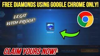 NEW! FREE DIAMONDS USING GOOGLE CHROME ONLY! FREE FOR ALL! | MLBB FREE DIAMONDS TUTORIAL 2023!!