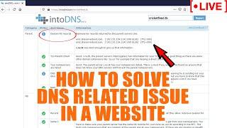 [LIVE] How to solve DNS related issue in a website?