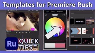 How to Use Motion Graphics Templates in Premiere Rush | Adobe Tutorial w/ Jessica Neistadt