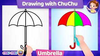 How to Draw an Umbrella? - Drawing with ChuChu – ChuChu TV Drawing for Kids Easy Step by Step