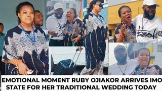 Chief imo, Destiny Etiko, welcome Ruby ojiakor as she arrived for her traditional wedding