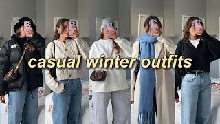 CASUAL + COZY WINTER OUTFITS ️ cold weather outfit ideas 2023 (winter lookbook)
