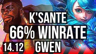 K'SANTE vs GWEN (TOP) | 66% winrate, 5/2/6 | EUW Master | 14.12