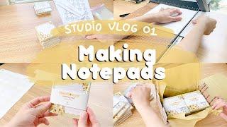 STUDIO VLOG 01: Making Notepads and Packing Orders