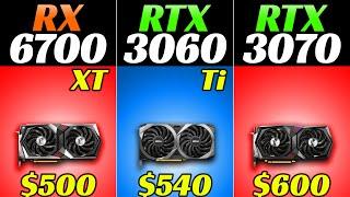 RX 6700 XT vs RTX 3060 Ti vs RTX 3070 - Benchmarks with i5-12600K