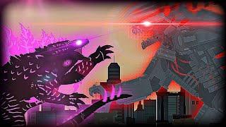 Evolved Godzilla vs Mechagodzilla | Stick Nodes Animation (2024)