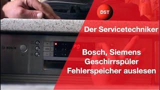 Bosch SPI, SMU Siemens SPU Geschirrspüler Auslesen des Fehlerspeichers