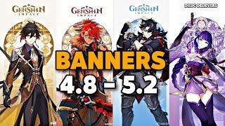 ATTENTION F2P PLAYERS ️ GENSHIN 4.8 TO 5.2 BANNERS REVEALED - GENSHIN NATLAN BANNERS - ARCHON RERUN