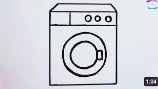 #Washing machine drawing step by step for beginners