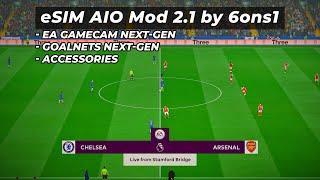 eSIM AIO Mod 2.1 For FIFA 22 | (CAMREAL, GOALNETS ,TURFSREAL) | TU17
