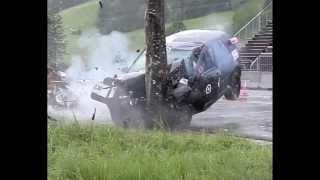 DEKRA / AXA - Crash tests 2013 -  Leaving the road with tree crash