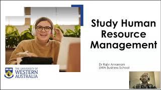 Study Human Resource Management at UWA