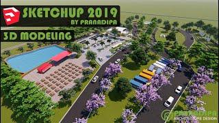 3D Modeling Site Plan Cafe & Resort Singkep Island SketchUp 2019 Pro! - Pranadipa Architect