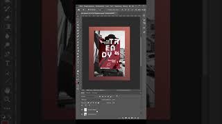 Fashion poster in Photoshop tutorial 45/365. #Shorts