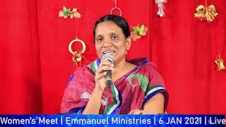 Women's Meet | Emmanuel Ministries | 6 JAN 2021 | Live | Sis.Surya Ratnam