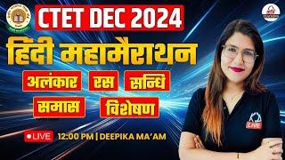 CTET DEC 2024 | हिंदी महामैराथन | रस, अलंकार, सन्धि, समास, विशेषण | By Deepika Mam@KDLiveTeaching