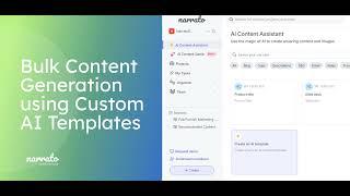 How to Bulk Generate Content Using Custom AI Templates on Narrato