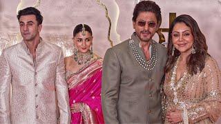 Shahrukh Khan with Gauri Khan and Ranbir Kapoor with Alia Bhatt arrives at Anant Ambani Wedding