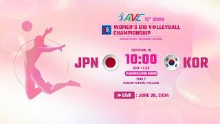 [ LIVE ]  JPN VS KOR : 15th Asian Women's U18 Volleyball Championship