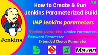 Jenkins Parameters | Jenkins Parameterized Build practical example| Build Jenkins Job with Parameter