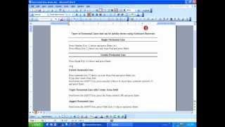 MS Word Tutorial - Instant horizontal lines using keyboard shortcuts HD