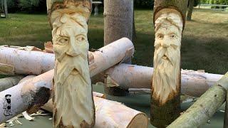 Carve a Woodspirit in a Stick - Hand Tool Tutorial